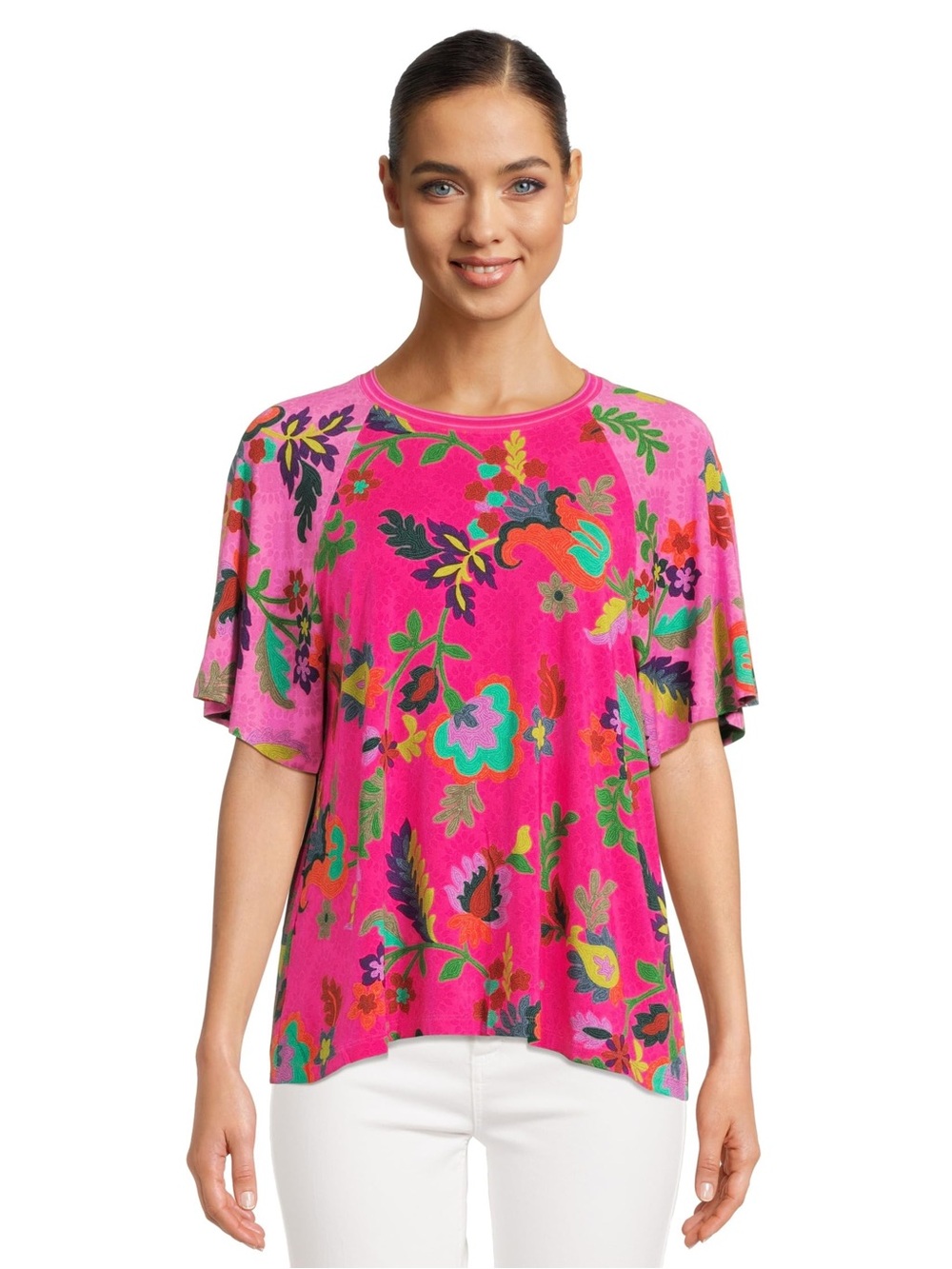 THE JANIE FAVORITE FLUTTER RAGLAN SLEEVE size S
